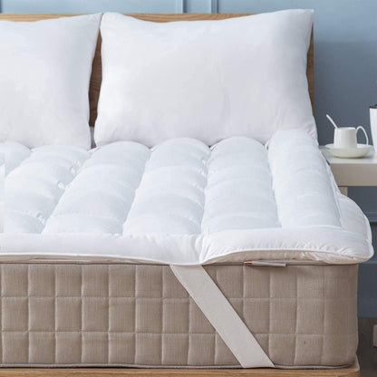 Niagara Sleep Solution Cubrecolchón Individual de Tela cepillada Suave de 39 x 75 Pulgadas, Banda de Anclaje Alternativa Acolchada de 4 Esquinas, Protector elástico mejorador Extra Profundo
