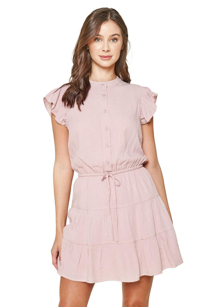 Sugar Lips Rampart Vestido Campesino de Manga Corta Vestido Informal para Mujer