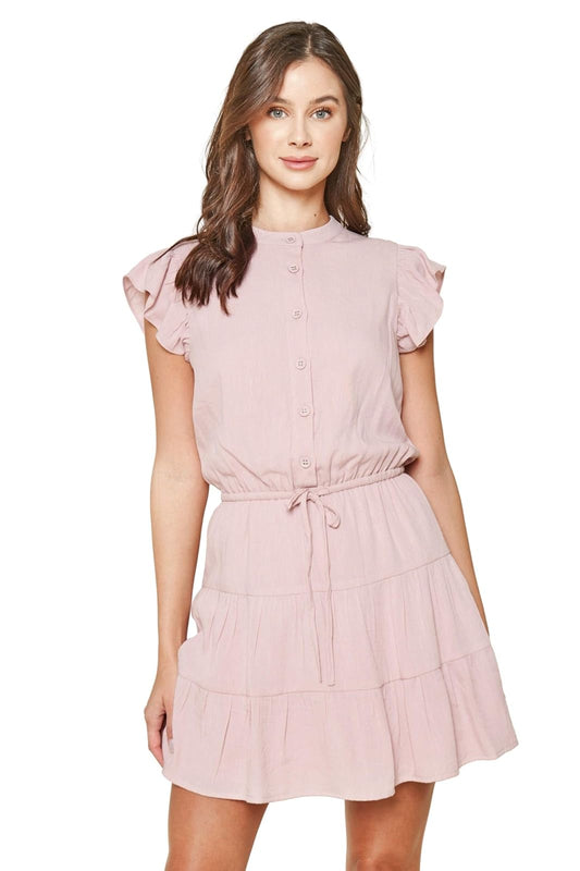 Sugar Lips Rampart Vestido Campesino de Manga Corta Vestido Informal para Mujer
