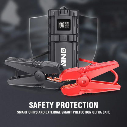 DNA Motoring Arrancador de Bateria Portatil 1500 A 16000 mAh 12 V con Funda, Negro TOOLS-00305