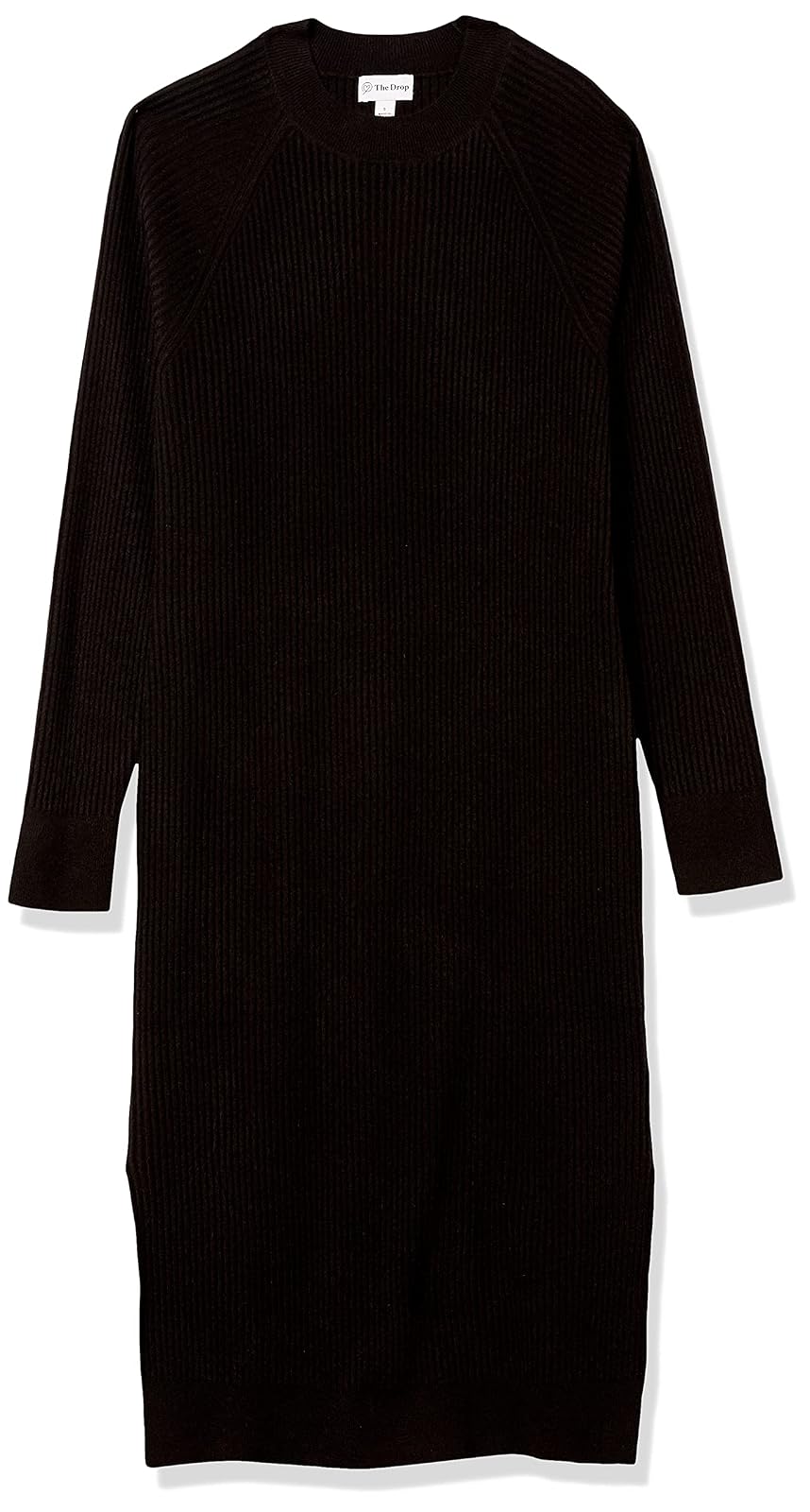 The Drop Renata Vestido Midi Acanalado Slounge Para Mujer, Negro, 3X, Talla Grande