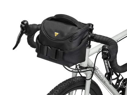 Topeak Bolsa para Manillar compacta, Incluye fijador 8, Color Negro