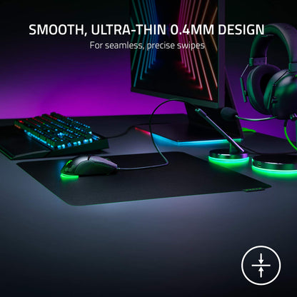 Razer Sphex V3 Alfombrilla de Mouse Dura para Juegos: Factor de Forma Ultrafino, Estructura de policarbonato Resistente, Base Adhesiva, Grande