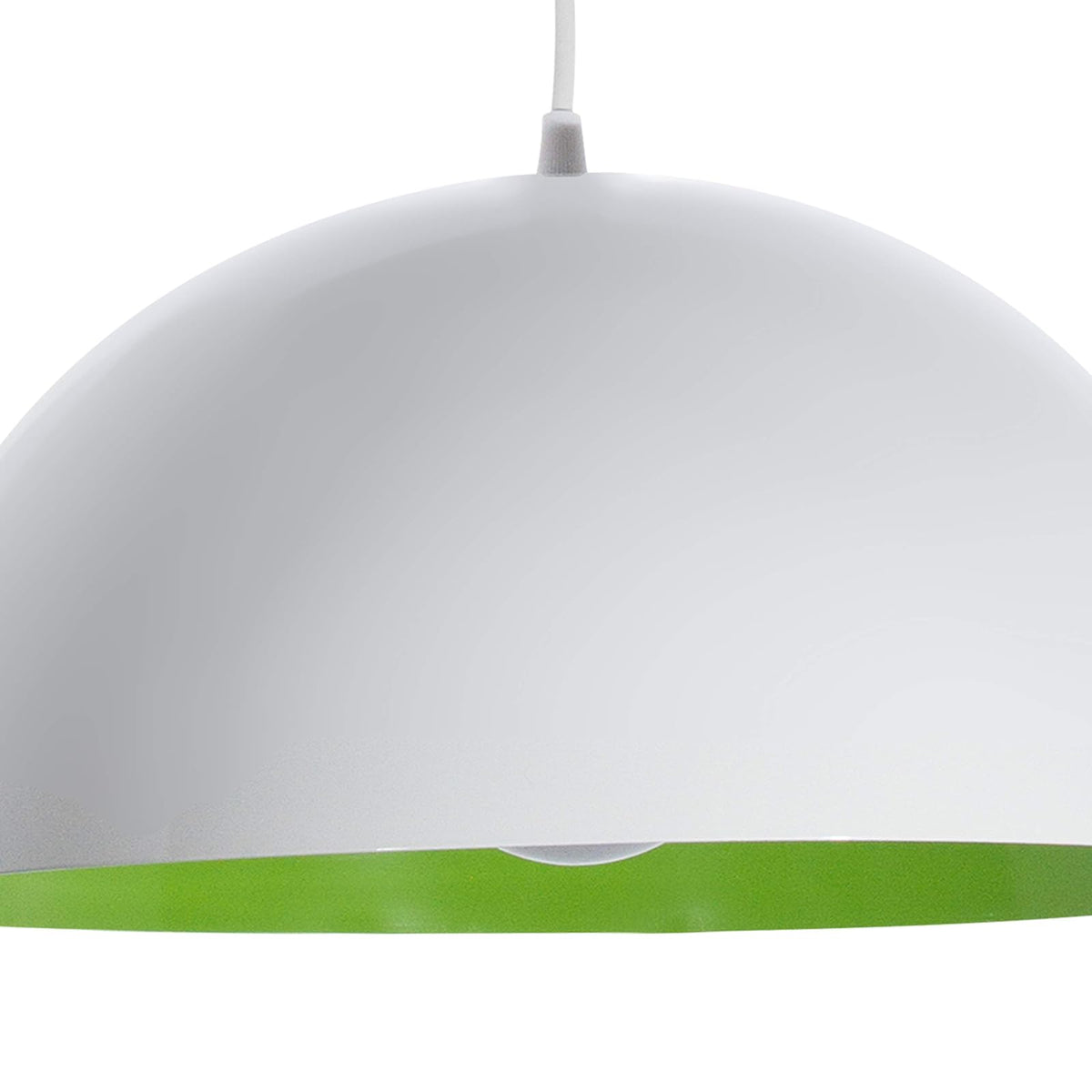 MAXXI MX-CL1803/B-3 Candil Decorativo Techo, Pantalla Blanco Interior, color Verde