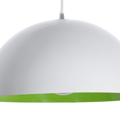 MAXXI MX-CL1803/B-3 Candil Decorativo Techo, Pantalla Blanco Interior, color Verde