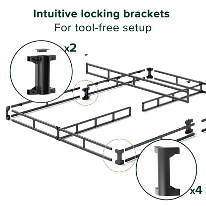 Zinus WonderBox (TM) - Resorte de Caja Inteligente de 5 Pulgadas, Base de colchón de Montaje rápido, Marco de Metal Duradero, King, Gris