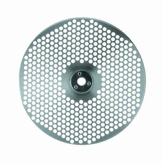 Rösle - Tamiz de disco de molienda de acero inoxidable para molino de alimentos, grueso, disco de tamiz de 4 mm/.2 pulgadas, plateado