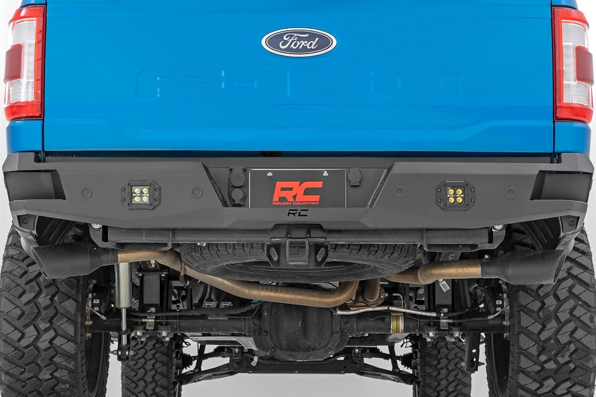 Rough Country 70803BLKDRLA Luces LED CREE 2" Montaje Empotrado Cuadrado DRL Ámbar Par Negro para SUV/Camiones