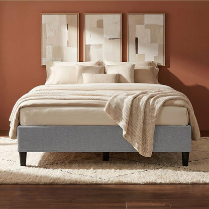 Nooz Base de Cama Metal Individual Fácil Armado Sin Herramientas Resistente Acero Sin Ruido Ahorra Espacio