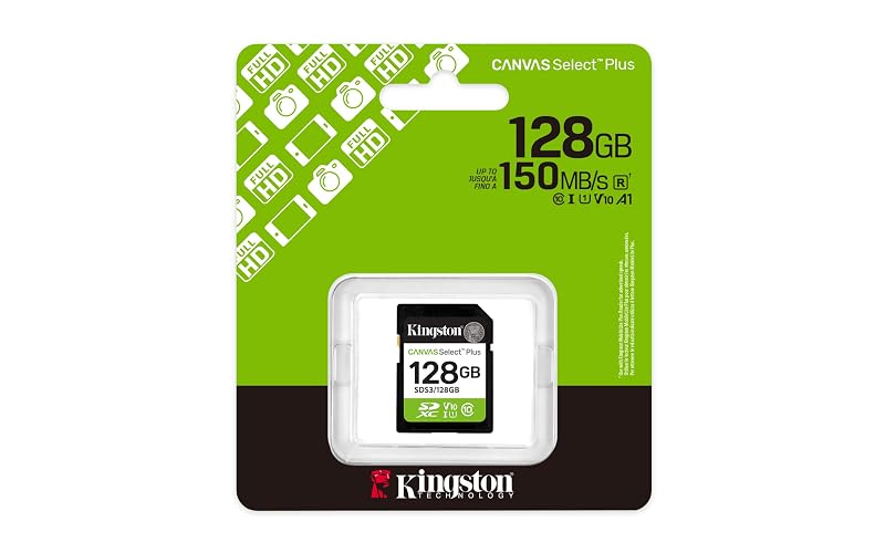 Kingston Tarjeta De Memoria SD, Canvas Select Plus Gen3, Capacidad: 128GB, Full HD, Clase 10, UHS-I, U1, V10, Lectura: 150MB/s, SKU: SDS3/128GB