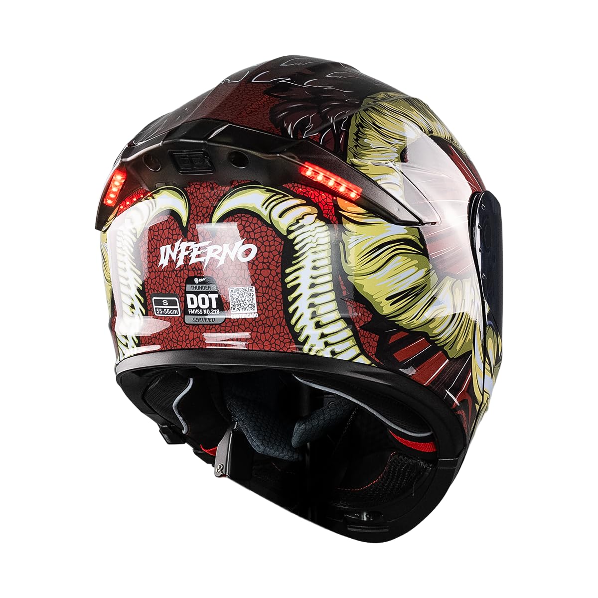 KOV Thunder Inferno Casco Abatible LED XL