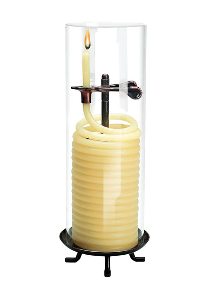 Candle by the Hour Vela de Cera de Abeja con Cilindro de Vidrio - Citronella Candle, Glass Cylinder