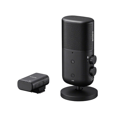 Sony ECM-S1 Micrófono de transmisión portátil inalámbrico para cámara, PC y Smartphones