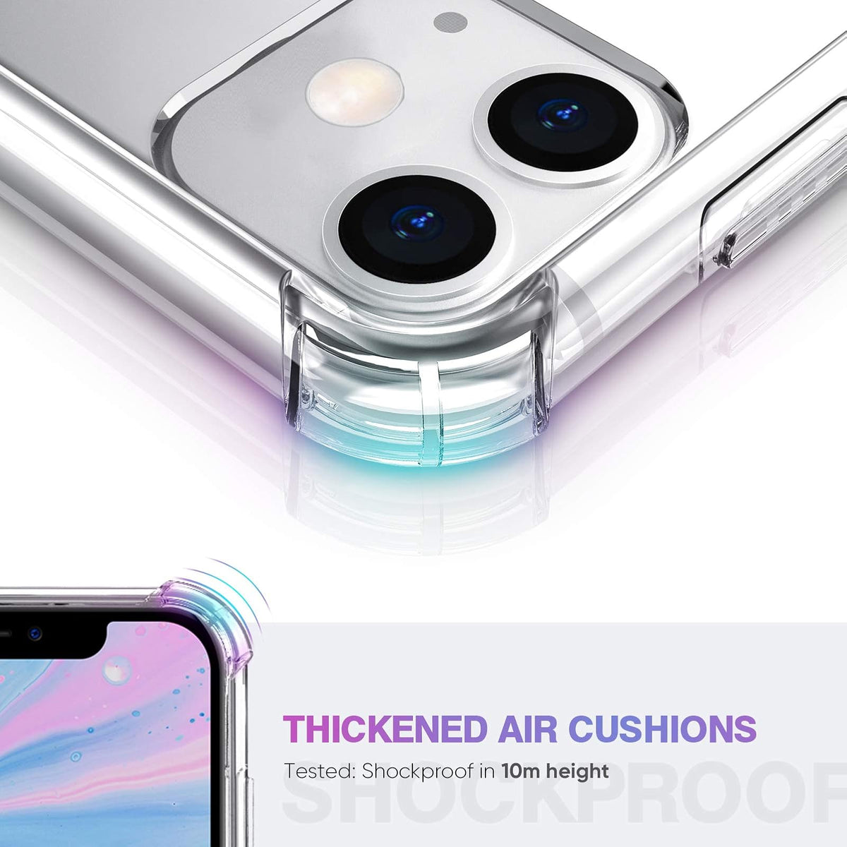 ORIbox Funda Compatible con iPhone 11, con 4 Esquinas, protección a Prueba de Golpes