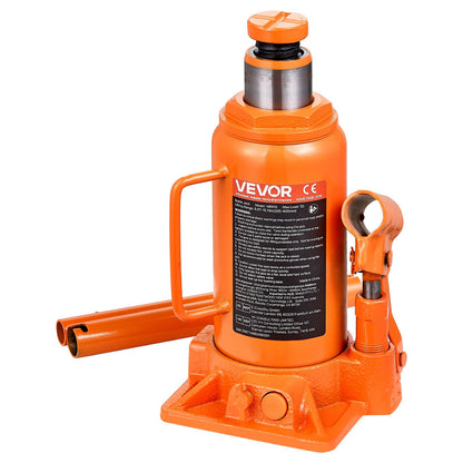 VEVOR Gato Hidráulico de Suelo 12 T, con Alcance de Elevación de 205-400 mm, para Automóviles, SUV, Camionetas, Talleres Mecánicos, Ascensores Domésticos y Maquinaria Agrícola, Naranja, 128 x 125 x 205 mm