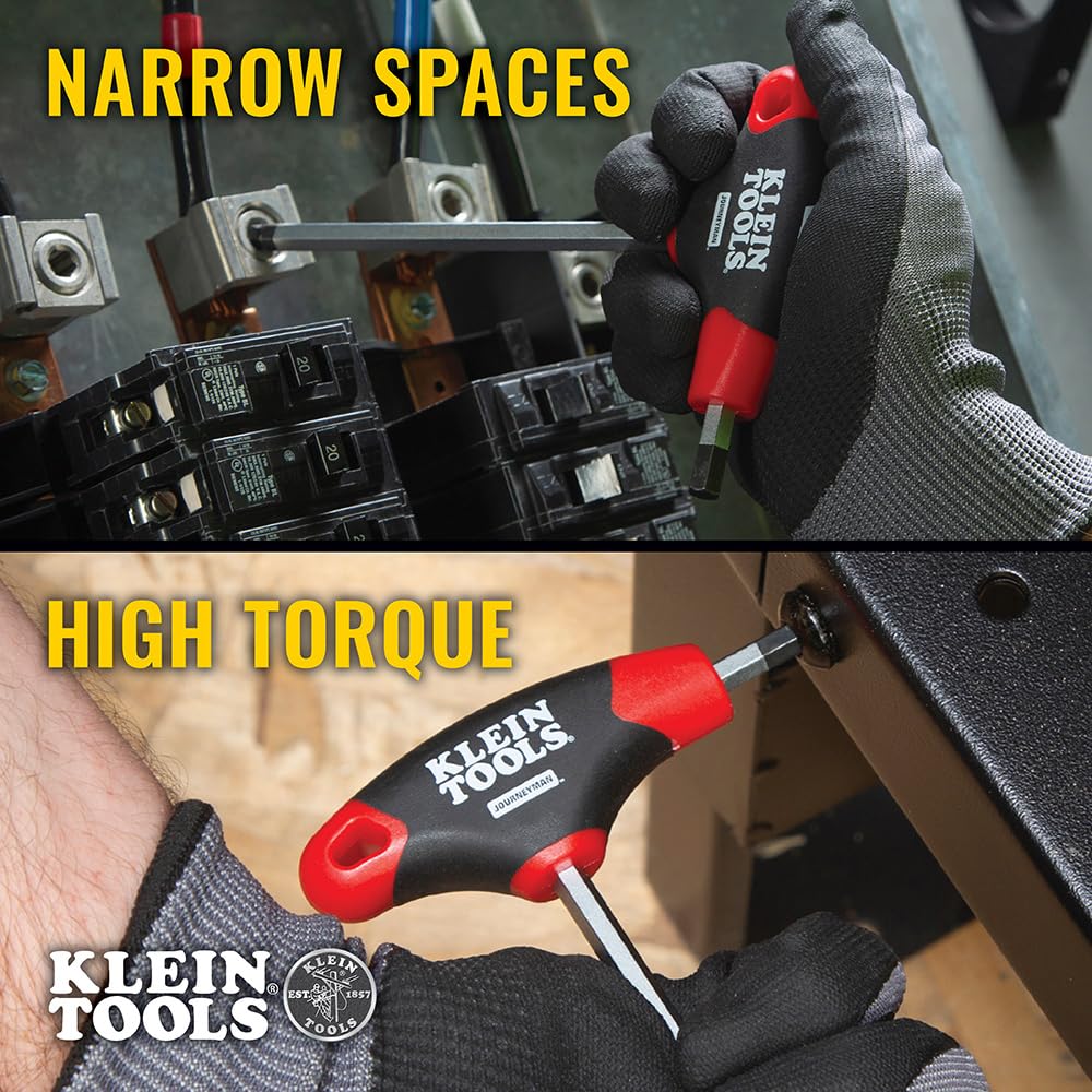Klein Tools JTH610EB Juego de Llaves Hexagonales Journeyman™ con Mango “T” de 3/32” a 3/8”