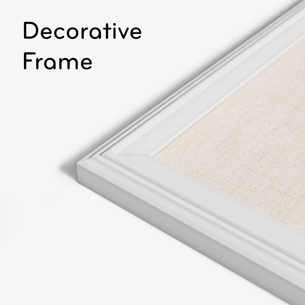 U Brands Farmhouse Linen - Tablero de anuncios (30 x 20 pulgadas), marco de madera blanca (2074U00-01)