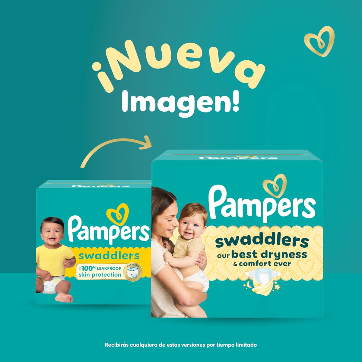 PAMPERS Swaddlers Pañales Desechables Unisex Etapa 5, 58 Uds, Bebé +12 Kg