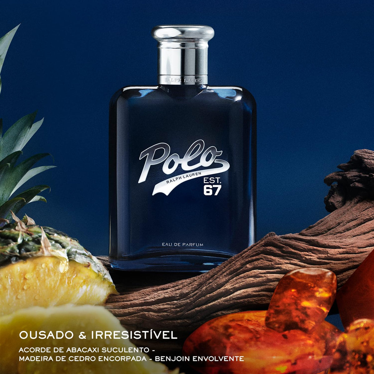 Ralph Lauren Polo 67 Eau de Parfum - Perfume Intenso para Hombre | Sofisticado - con Notas de Piña, Madera de Cedro y Benjuí Cálido - Aroma Frutal y Amaderado