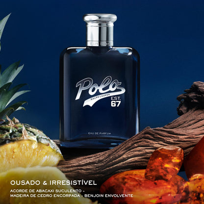 Ralph Lauren Polo 67 Eau de Parfum - Perfume Intenso para Hombre | Sofisticado - con Notas de Piña, Madera de Cedro y Benjuí Cálido - Aroma Frutal y Amaderado