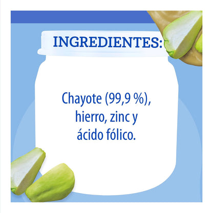 Gerber Papilla Etapa 2 Chayote, Paquete de 12 Frascos de 113 g c/u