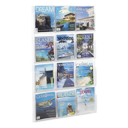 Safco Revistero y Folletero de Pared Transparente - Revista 12