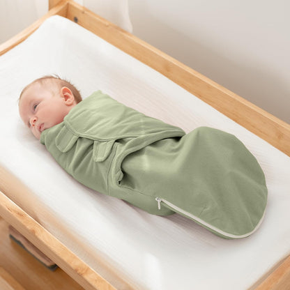 Arrullos para Bebé Comfy Cubs con Cierre – Paquete de 3 – Envoltura para Recién Nacido 100% Algodón – Talla Pequeña para 0-3 Meses – Saco de Dormir Transpirable y Resistente Piedra, Salvia, Azul