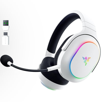 Razer Barracuda X Chroma- White | Ligero, Chroma RGB, controladores de 40 mm, micrófono cardioide, batería de 70 horas, para PC, Mac, PS5, Switch 2, Smartphone
