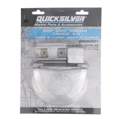 Quicksilver 8M6008001 Kit de ánodo de Aluminio - BRP/OMC Cobra Stern Drive