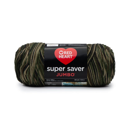 Red Heart Super Saver Estambre Acrílico Jumbo, Paquete de 2, 396 g - 1 - Pack - Camuflaje