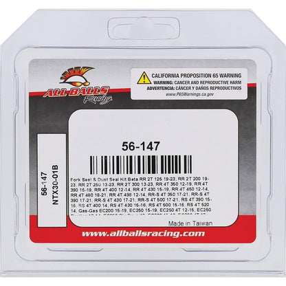 All Balls Racing Kit de Sellado de Horquilla y Polvo 56-147 Compatible con Honda Husqvarna Kawasaki Suzuki Yamaha, Multi