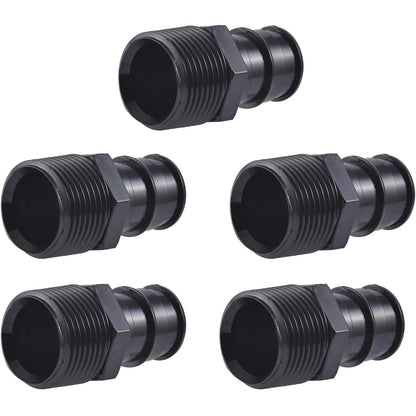 SharkBite - Adaptador de expansión de polietileno MNPT de 3/4 x 3/4 pulgadas para tubería PEX-A, paquete de 5, accesorios de plomería de plástico, adaptador macho para tubería PEX-A, UA134A5