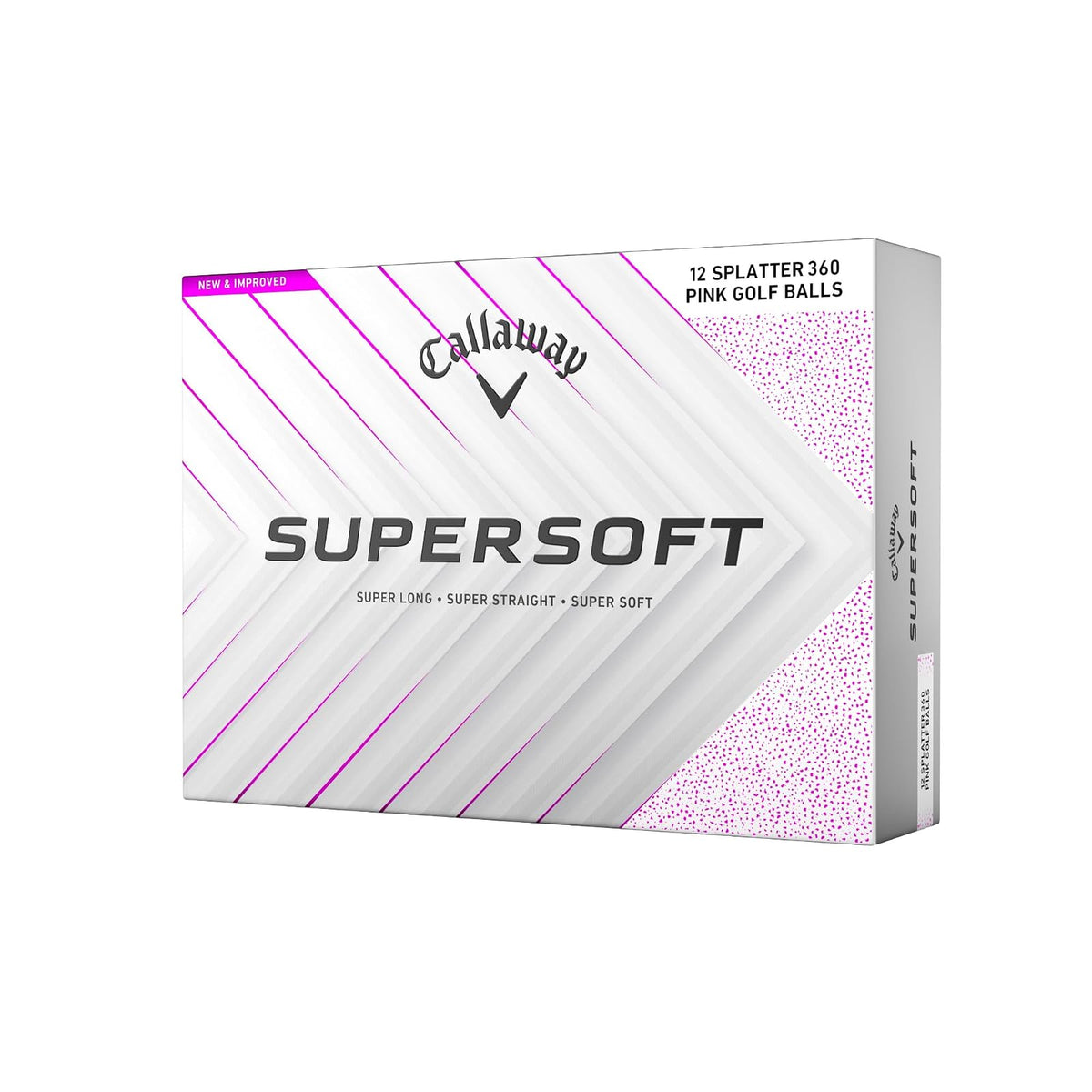 Callaway Supersoft Splatter 360 Pelotas de Golf - Rosa