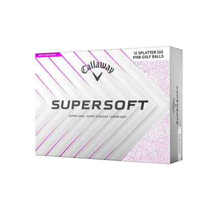 Callaway Supersoft Splatter 360 Pelotas de Golf - Rosa