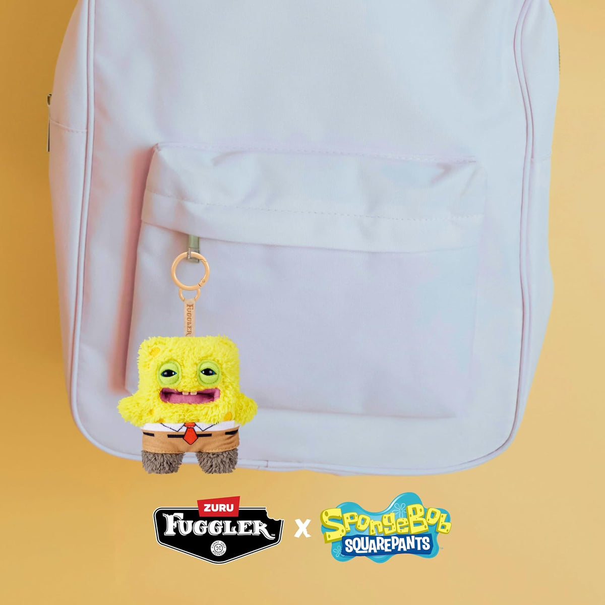 Fuggler Spongebob Keyrings 5" | Paquete de 5 llaveros de peluche de 5 pulgadas, diseño de monstruo feo divertido