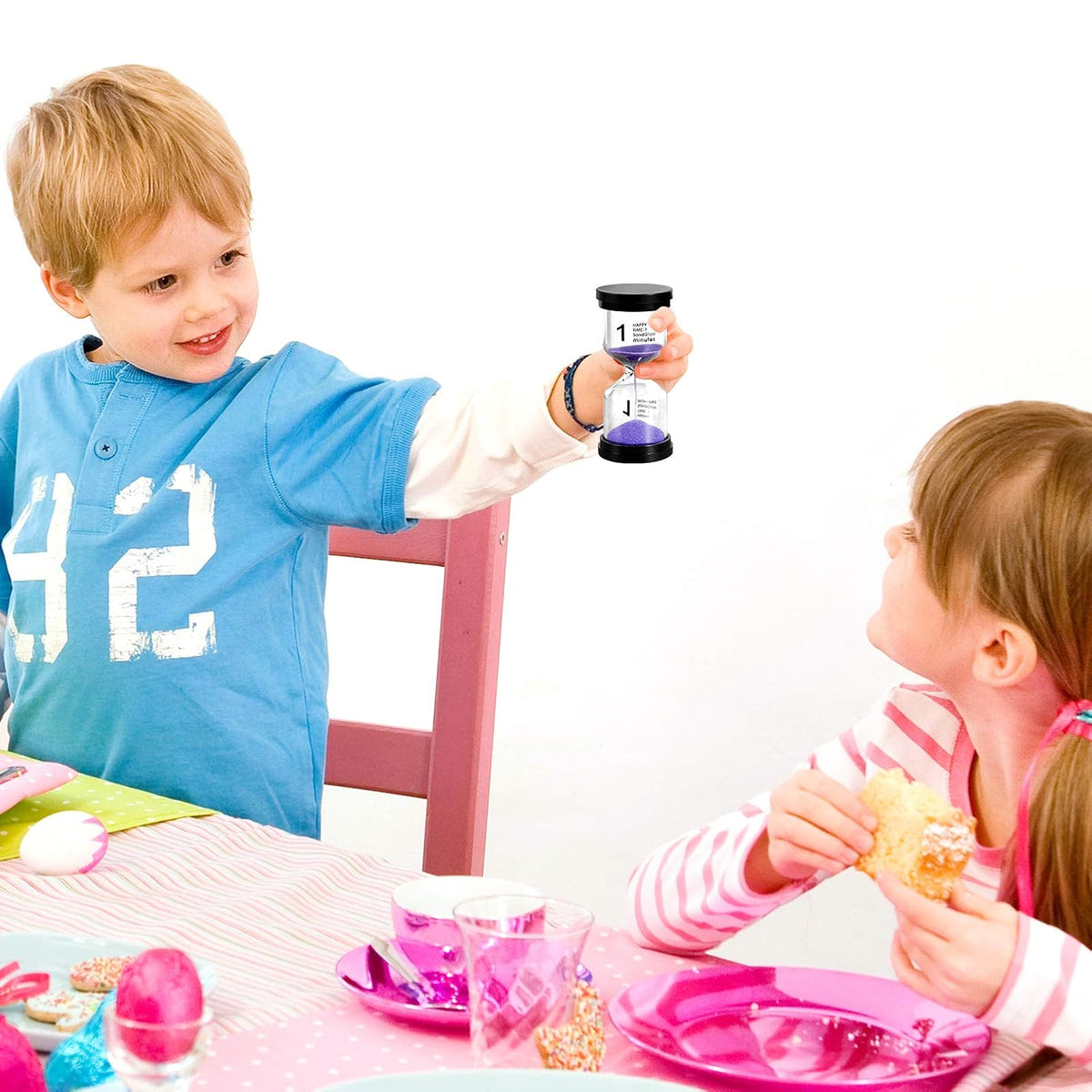 Funien Reloj de Arena - Set de 6 Temporizadores de Arena 1/3/5/10/15/30 Minutos para Juegos de Niños, Aula, Cocina y Decoración de Oficina