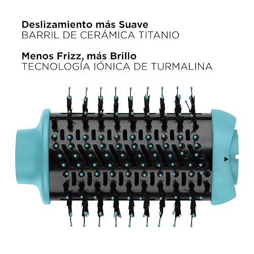 Revlon One-Step Volumizer PLUS, Secador y Voluminizador con Barril de Cerámica, Recubrimiento de Turmalina, Diseño Removible, 4 Configuraciones de Temperatura, Color Menta
