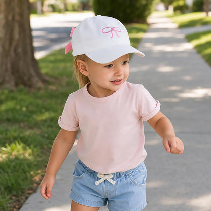 Mud Pie Children's Embroidered Hat with Bow
