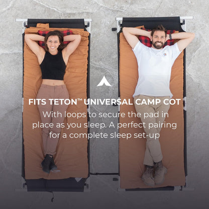 TETON Sports Camp Cot Pad Colchoneta Deportiva para Catre de Acampar
