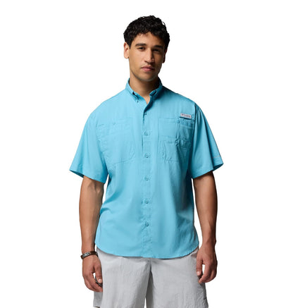 Columbia PFG Tamiami II Camisa de Pesca Manga Corta para Hombre - CH - Azul antiguo