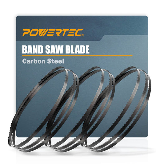 POWERTEC - Hojas de sierra de cinta de 62 pulgadas para carpintería, hojas de sierra de cinta para POWERTEC, Ryobi, WEN, Grizzly, Skil y Sears Craftsman 9 pulgadas, 3 unidades (13601)