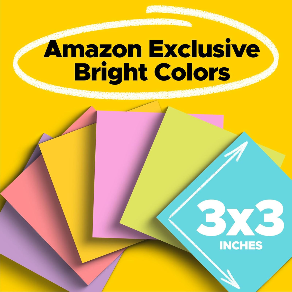 Post-it - Notas súper adhesivas, 3 x 3 pulgadas, 6 almohadillas para orejas/paquete, 90 hojas/almohadilla, colección exclusiva de colores , salpicaduras de agua, lima ácida, rosa tropical,
