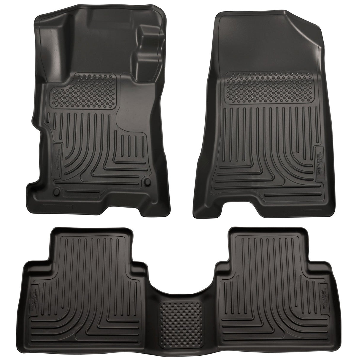 Husky Liners Weatherbeater - Alfombrillas para Hyundai Sonata 2011-2015 (Incluye híbrido) | Frente y 2ª Fila, 3 Piezas Negras - 98851