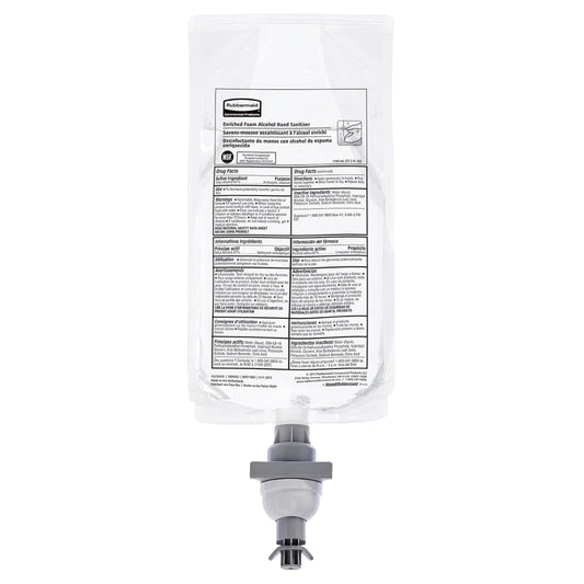 Rubbermaid Commercial Products - Recambio desinfectante de manos de espuma con alcohol AutoFoam de 1000 ml hidratante compatible con dispensadores AutoFoam y LumeCel de RCP para zonas comunes/salas de