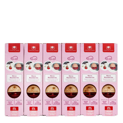 Cristalinas Ambientador para Auto, Pack de 6 - Moras