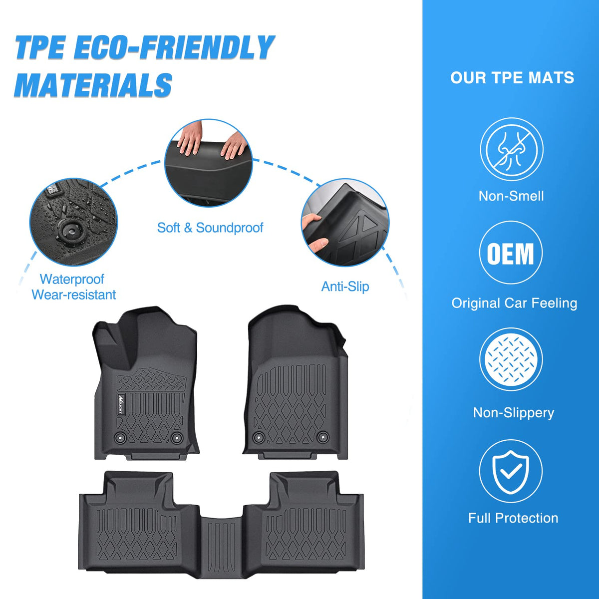 Nilight Alfombrillas para Dodge Durango Jeep Grand Cherokee 2016-2023, Ajuste Personalizado para Todo Tipo de Clima