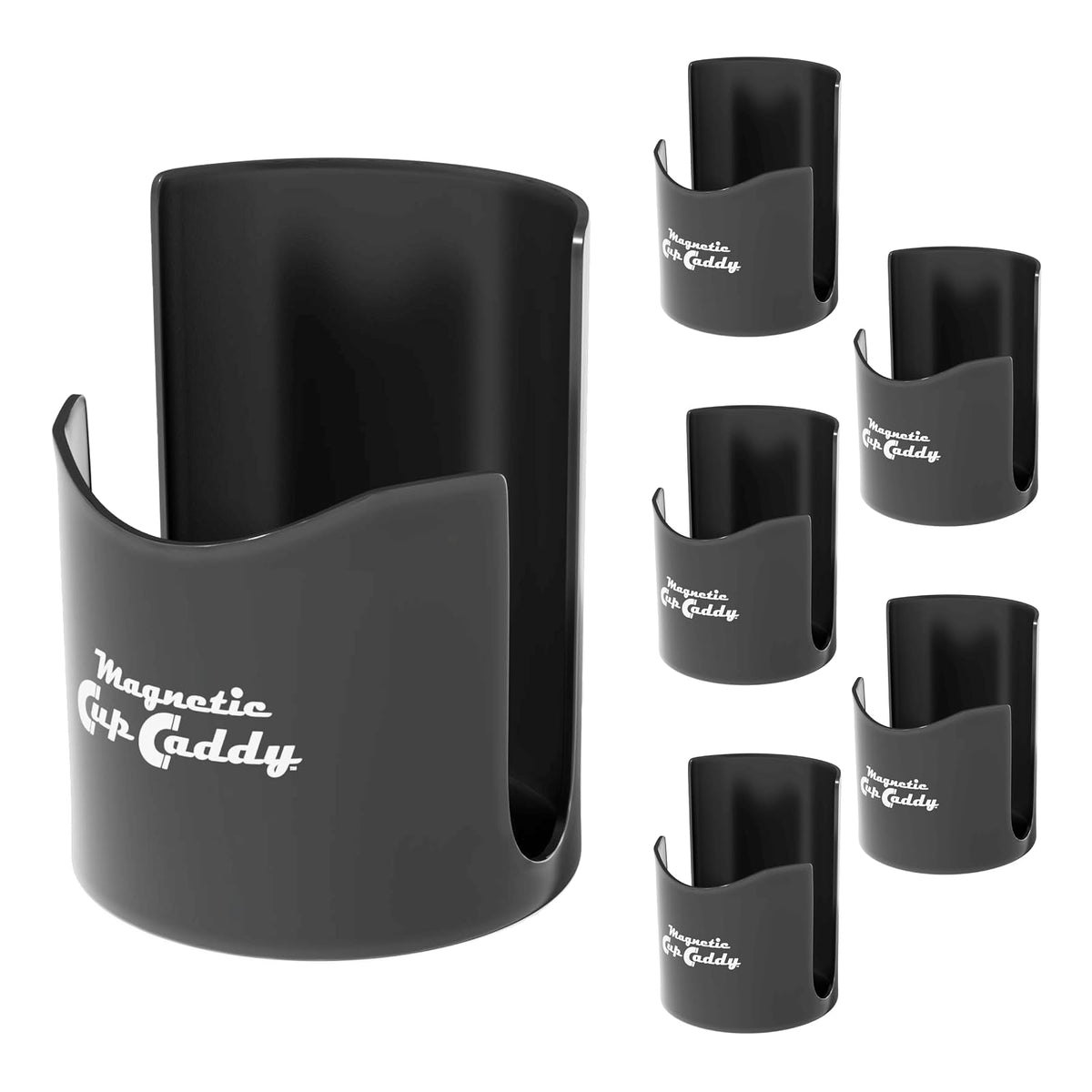 Master Magnetics 07583X6 - Cesta magnética para Taza – Mantén tu Bebida Favorita a Mano, diámetro Interior de 3.3 Pulgadas, Altura de 4.6 Pulgadas, Negro, Paquete de 6 Unidades