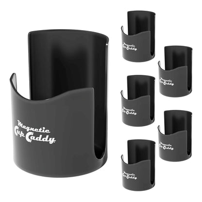 Master Magnetics 07583X6 - Cesta magnética para Taza – Mantén tu Bebida Favorita a Mano, diámetro Interior de 3.3 Pulgadas, Altura de 4.6 Pulgadas, Negro, Paquete de 6 Unidades