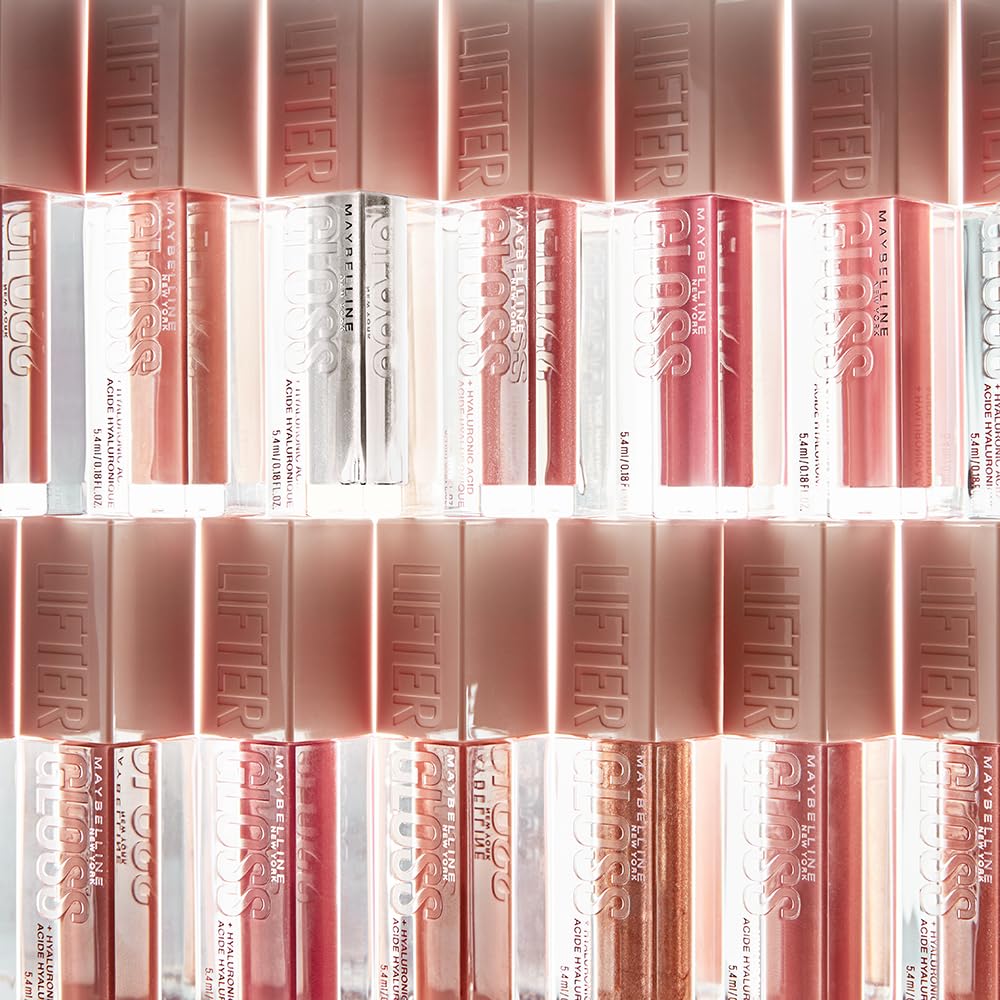 Maybelline Brillo labial con ácido hialurónico, Lifter Gloss tono Amber, 5.4ml