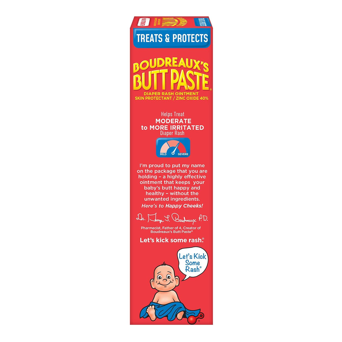 Boudreaux's Butt Paste Ungüento Tratamiento Sarpullido de Pañal Fuerza Máxima 4 oz